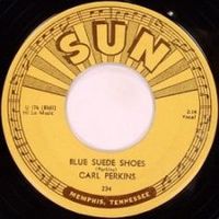Обложка сингла «Blue Suede Shoes» (Карла Перкинса, 1956)