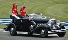 Schumacher and Barrichello in USGP Drivers' Parade.jpg